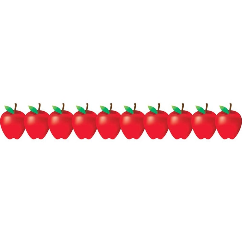 Hygloss Products Red Apples Die-Cut Bulletin Board Border â€“ Classroom Decoration â€“ 3 x 36 Inch, 12 Pack